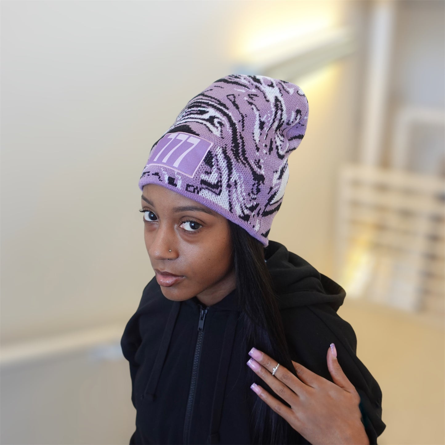 PURPLE 777 BEANIE