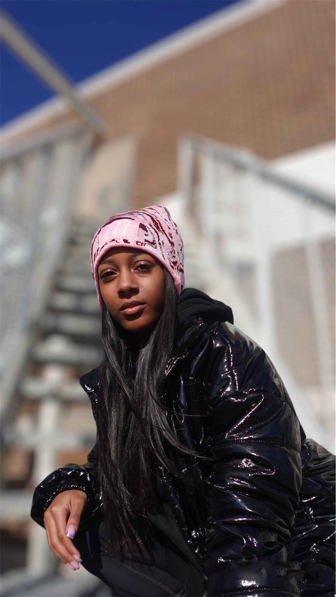 PINK 777 BEANIE